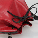 LOUIS VUITTON Epi Petit Noe Shoulder Bag Bicolor Black Red M44017 LV Auth 141440-6