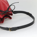 LOUIS VUITTON Epi Petit Noe Shoulder Bag Bicolor Black Red M44017 LV Auth 141440-7