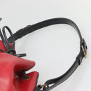 LOUIS VUITTON Epi Petit Noe Shoulder Bag Bicolor Black Red M44017 LV Auth 141440-8