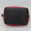 LOUIS VUITTON Epi Petit Noe Shoulder Bag Bicolor Black Red M44017 LV Auth 141440-5