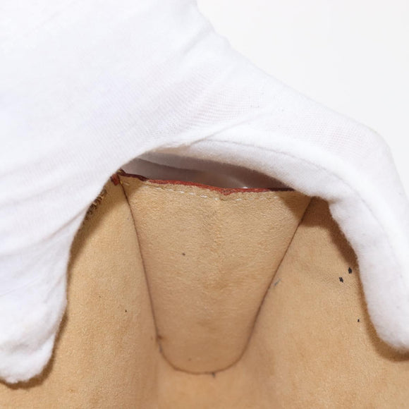 LOUIS VUITTON Nomad Leather Bucket PM Pouch Beige LV Auth 141449