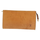 LOUIS VUITTON Nomad Leather Bucket PM Pouch Beige LV Auth 141449-13
