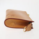 LOUIS VUITTON Nomad Leather Bucket PM Pouch Beige LV Auth 141449-3