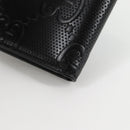 GUCCI GG Emboss Bifold Wallet Black 625559 Auth 141453M-16
