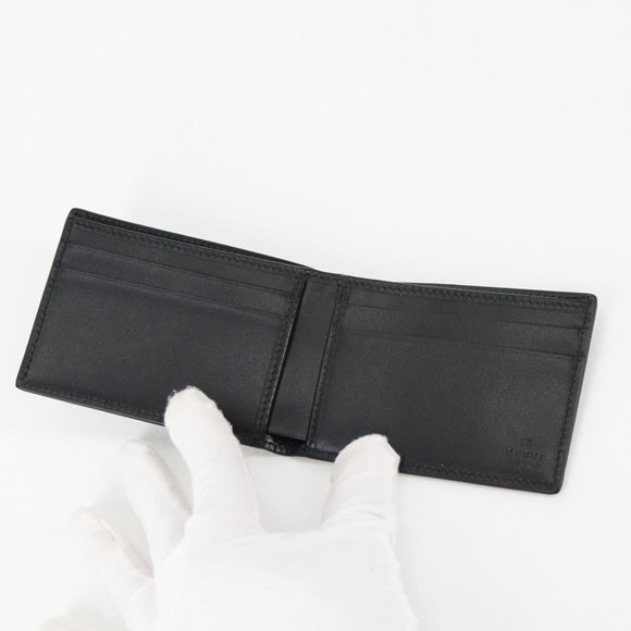 GUCCI GG Emboss Bifold Wallet Black 625559 Auth 141453M