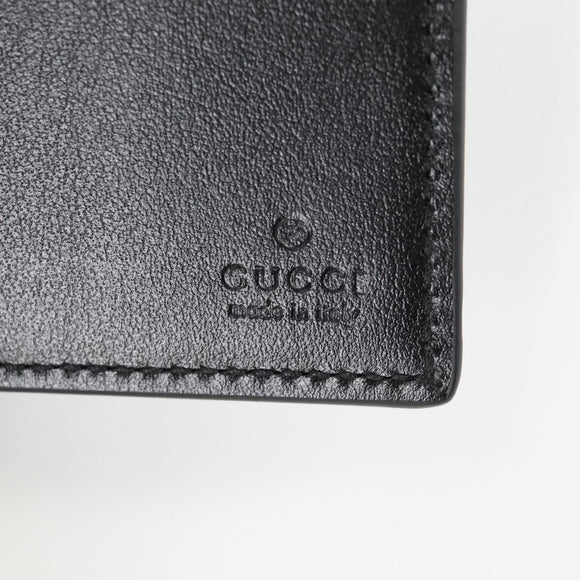 GUCCI GG Emboss Bifold Wallet Black 625559 Auth 141453M