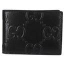 GUCCI GG Emboss Bifold Wallet Black 625559 Auth 141453M-13