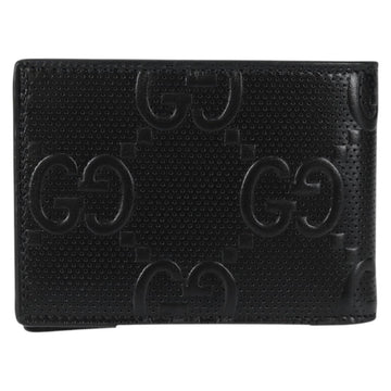 GUCCI GG Emboss Bifold Wallet Black 625559 Auth 141453M - 0