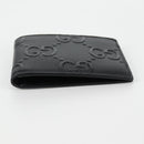 GUCCI GG Emboss Bifold Wallet Black 625559 Auth 141453M-6