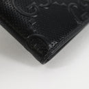 GUCCI GG Emboss Bifold Wallet Black 625559 Auth 141453M-7