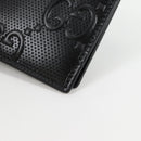 GUCCI GG Emboss Bifold Wallet Black 625559 Auth 141453M-14