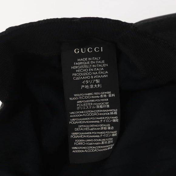 GUCCI Web Sherry Line GG Canvas Cap M Black Red Green 200035 Auth 141454