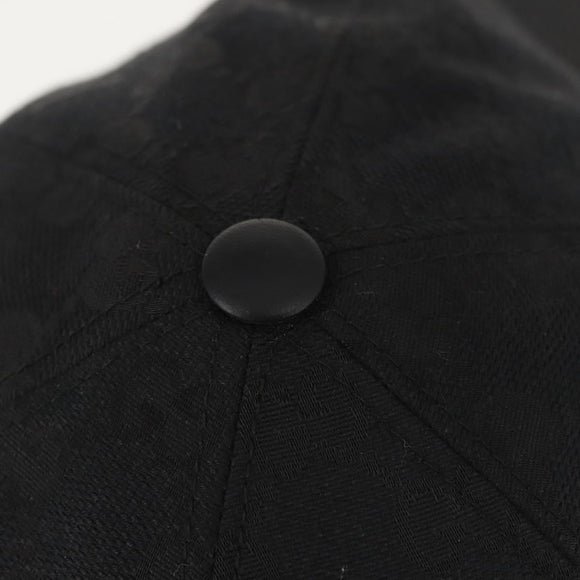 GUCCI Web Sherry Line GG Canvas Cap M Black Red Green 200035 Auth 141454