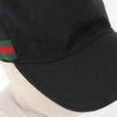 GUCCI Web Sherry Line GG Canvas Cap M Black Red Green 200035 Auth 141454-9