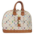LOUIS VUITTON Monogram Multicolor Alma GM Hand Bag White M40441 LV Auth 141457V-1