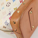 LOUIS VUITTON Monogram Multicolor Alma GM Hand Bag White M40441 LV Auth 141457V-17