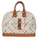 LOUIS VUITTON Monogram Multicolor Alma GM Hand Bag White M40441 LV Auth 141457V-13