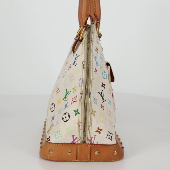 LOUIS VUITTON Monogram Multicolor Alma GM Hand Bag White M40441 LV Auth 141457V