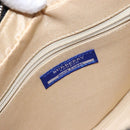 BURBERRY Nova Check Blue Label Hand Bag Canvas Black Silver Auth 141481-10