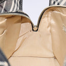 BURBERRY Nova Check Blue Label Hand Bag Canvas Black Silver Auth 141481-20