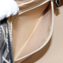 BURBERRY Nova Check Blue Label Hand Bag Canvas Black Silver Auth 141481-21