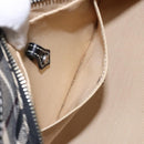 BURBERRY Nova Check Blue Label Hand Bag Canvas Black Silver Auth 141481-12