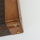 CELINE Macadam Canvas Trunk PVC Leather Brown Gold Auth 141482-11