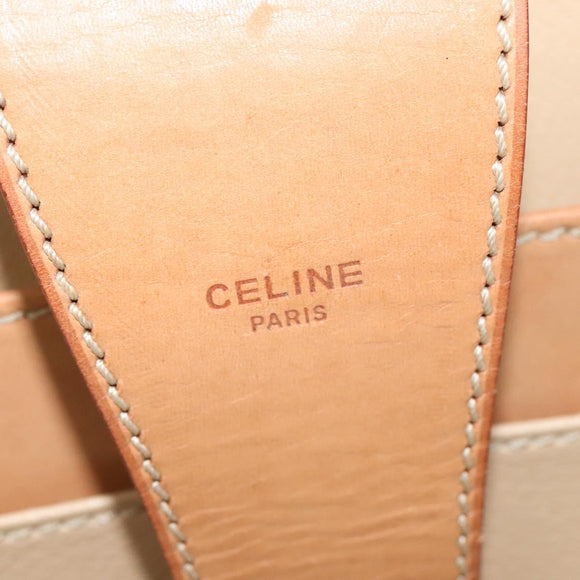 CELINE Macadam Canvas Trunk PVC Leather Brown Gold Auth 141482A