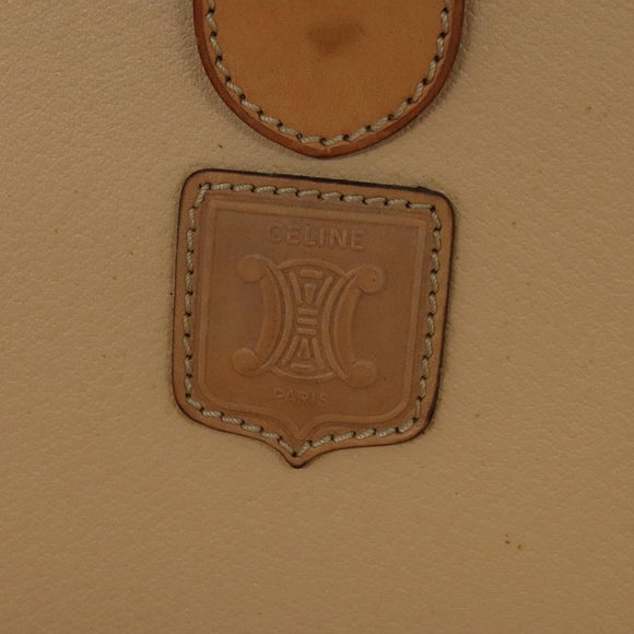 CELINE Macadam Canvas Trunk PVC Leather Brown Gold Auth 141482