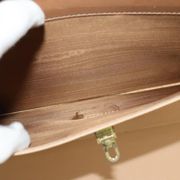 CELINE Macadam Canvas Trunk PVC Leather Brown Gold Auth 141482