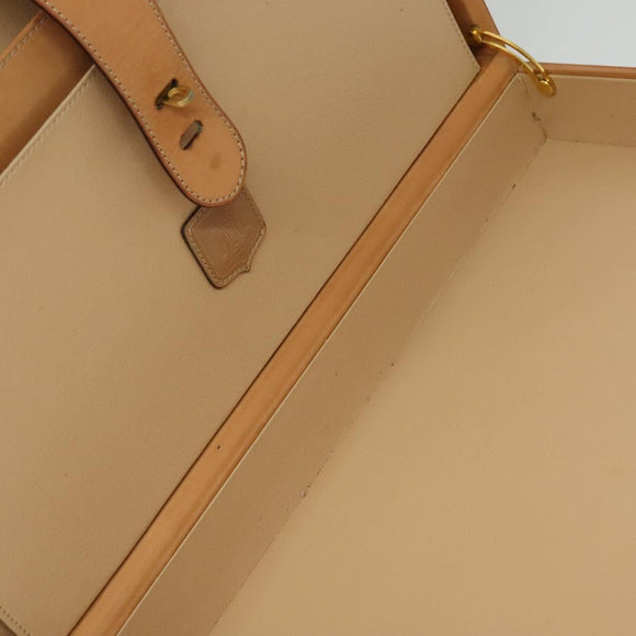 CELINE Macadam Canvas Trunk PVC Leather Brown Gold Auth 141482