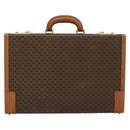 CELINE Macadam Canvas Trunk PVC Leather Brown Gold Auth 141482A-2