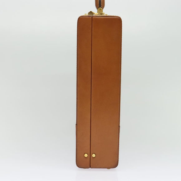 CELINE Macadam Canvas Trunk PVC Leather Brown Gold Auth 141482