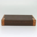 CELINE Macadam Canvas Trunk PVC Leather Brown Gold Auth 141482A-5