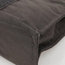 HERMES Her Line MM Hand Bag Canvas Gray Silver Auth 141483-9