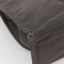 HERMES Her Line MM Hand Bag Canvas Gray Silver Auth 141483-14