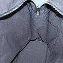 HERMES Her Line MM Hand Bag Canvas Gray Silver Auth 141483-17