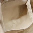 CHANEL New Travel line Hand Bag Nylon Beige Silver CC Auth 141486-19