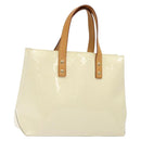 LOUIS VUITTON Monogram Vernis Reade PM Hand Bag Perle M91336 LV Auth 141487-1