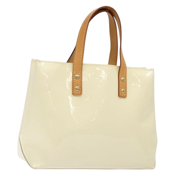 LOUIS VUITTON Monogram Vernis Reade PM Hand Bag Perle M91336 LV Auth 141487