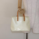 LOUIS VUITTON Monogram Vernis Reade PM Hand Bag Perle M91336 LV Auth 141487-21