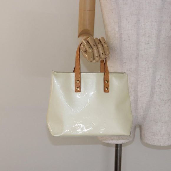 LOUIS VUITTON Monogram Vernis Reade PM Hand Bag Perle M91336 LV Auth 141487