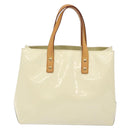 LOUIS VUITTON Monogram Vernis Reade PM Hand Bag Perle M91336 LV Auth 141487-2