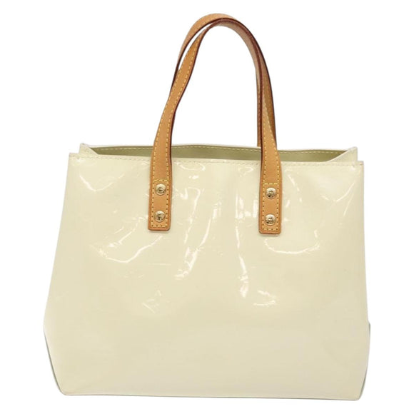 LOUIS VUITTON Monogram Vernis Reade PM Hand Bag Perle M91336 LV Auth 141487