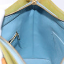 LOUIS VUITTON Monogram Vernis Houston Hand Bag Baby Blue M91005 LV Auth 141488-19