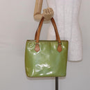 LOUIS VUITTON Monogram Vernis Houston Hand Bag Baby Blue M91005 LV Auth 141488-23