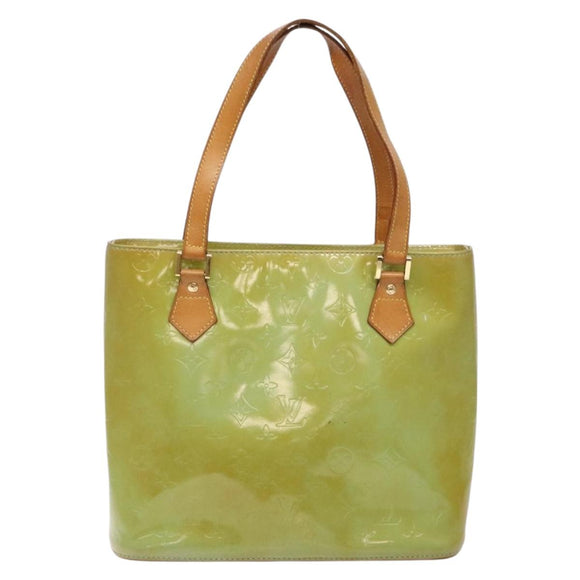 LOUIS VUITTON Monogram Vernis Houston Hand Bag Baby Blue M91005 LV Auth 141488