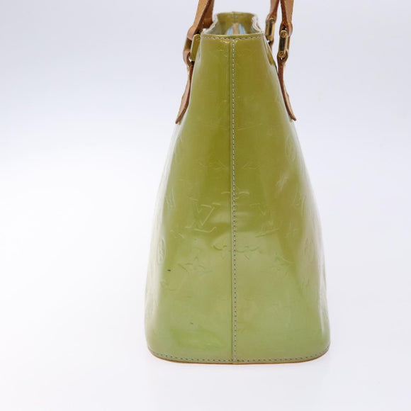 LOUIS VUITTON Monogram Vernis Houston Hand Bag Baby Blue M91005 LV Auth 141488