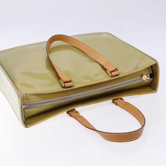 LOUIS VUITTON Monogram Vernis Columbus Tote Bag Gris M91028 LV Auth 141489