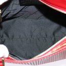 Salvatore Ferragamo Gancini Hand Bag Leather 2way Red Gold Auth 141492-11